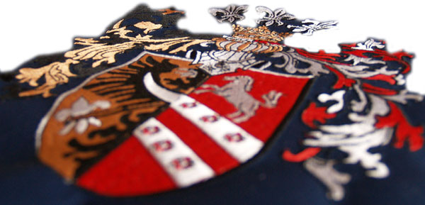 Sonderanfertigung für ein Wappen auf einer Decke