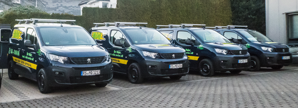 Flottenbeschriftung. Transporter eines Malerbetriebes