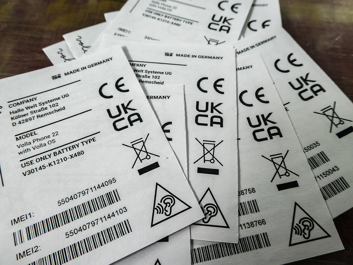 Geräteetiketten personalisiert